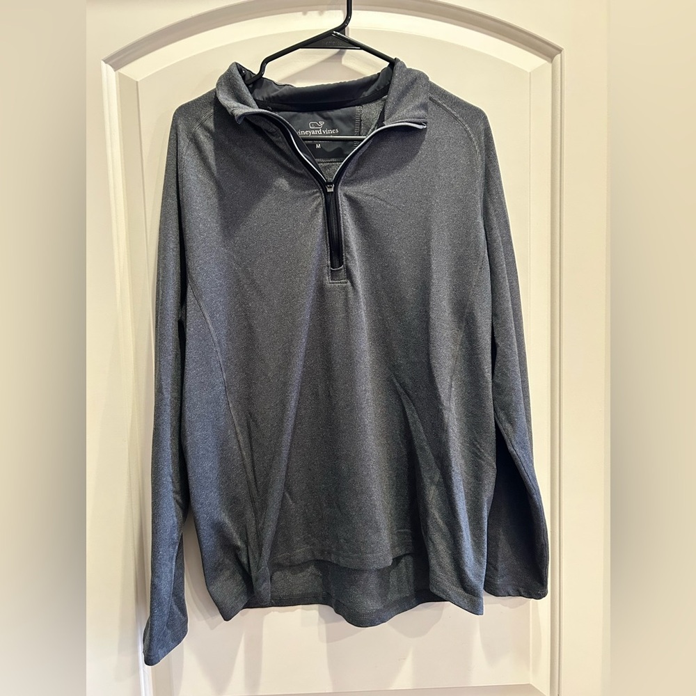 Vineyard Vines Performance Charcoal Quarter-Zip Pullover